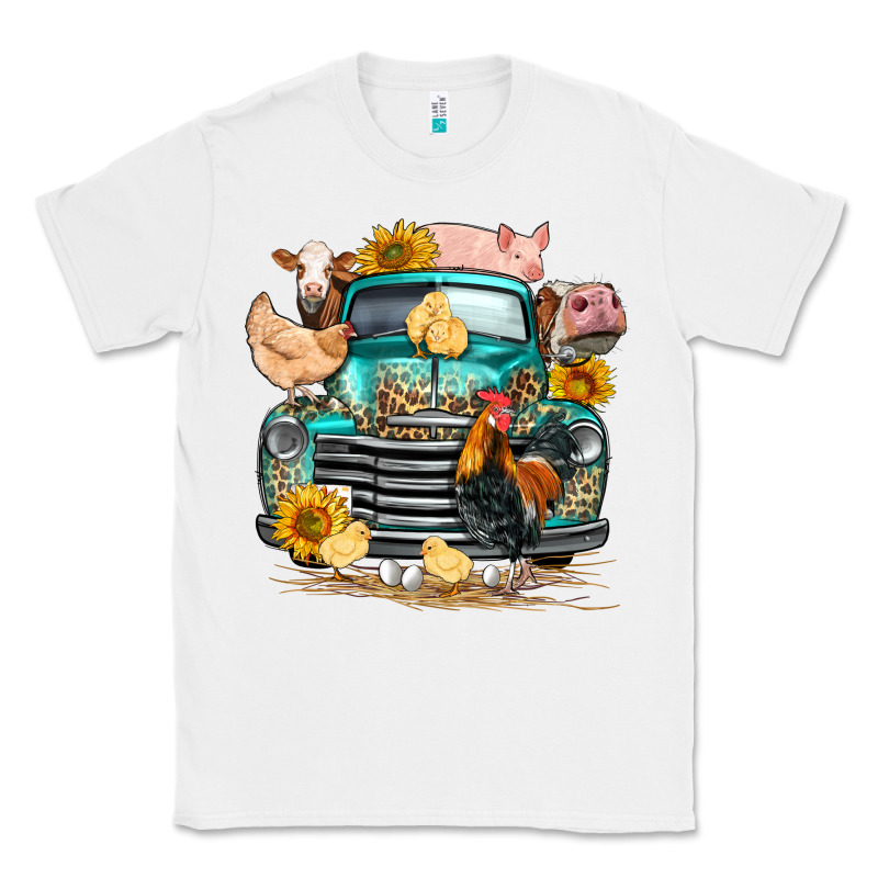 Farm Truck Farm Animals Classic Tee by FaDigitalArtStudio | Teevron