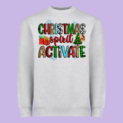 Christmas Spirit Activite Heavyweight Sweatshirt Designed By Zillion Design Studio