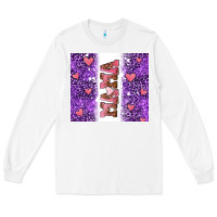 White purple leopard pink mama hearts Long Sleeve Tee - AdoDesignShop
