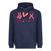 Navy Peace love cure Heavyweight Hoodie - NancyCooperArtShop