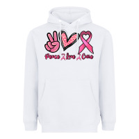 White Peace love cure Heavyweight Hoodie - NancyCooperArtShop