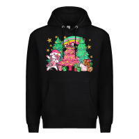 Black Unicorn Christmas trees Premium Hoodie - NancyCooperArtShop