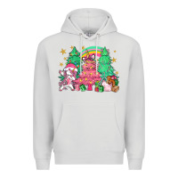 Dove Grey Unicorn Christmas trees Premium Hoodie - NancyCooperArtShop