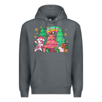 Rock Unicorn Christmas trees Premium Hoodie - NancyCooperArtShop