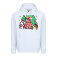 White Unicorn Christmas trees Premium Hoodie - NancyCooperArtShop