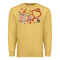 Antique Gold valentine's day stethoscope Premium Sweatshirt - MaliasSmallBusiness