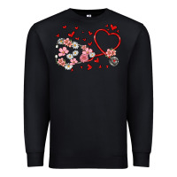 Black valentine's day stethoscope Premium Sweatshirt - MaliasSmallBusiness