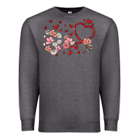 Charcoal Heather valentine's day stethoscope Premium Sweatshirt - MaliasSmallBusiness
