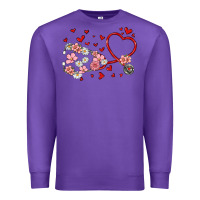 Purple valentine's day stethoscope Premium Sweatshirt - MaliasSmallBusiness