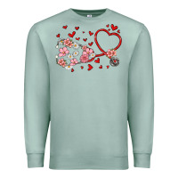 Seafoam valentine's day stethoscope Premium Sweatshirt - MaliasSmallBusiness