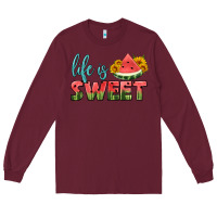 Burgundy life is sweet Long Sleeve Tee - HRA Design Shop