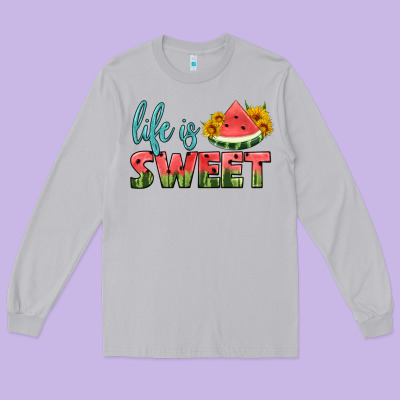 Life Is Sweet Long Sleeve Tee Designed By Hra Design Shop