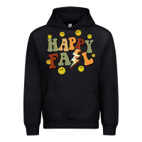 Black happy fall smiley face Urban Hoodie - BarkalooDesign