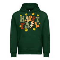 Foreset Green happy fall smiley face Urban Hoodie - BarkalooDesign