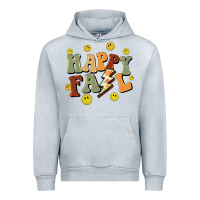 Heather Grey happy fall smiley face Urban Hoodie - BarkalooDesign