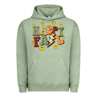 Pigment Oil Green happy fall smiley face Urban Hoodie - BarkalooDesign