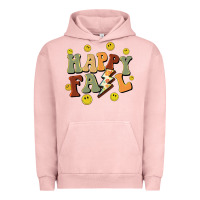 Pigment Salmon happy fall smiley face Urban Hoodie - BarkalooDesign
