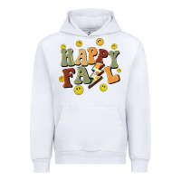 White happy fall smiley face Urban Hoodie - BarkalooDesign