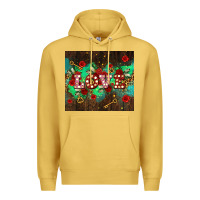 Antique Gold love  and leopard with keys Premium Hoodie - AdoDesignShop