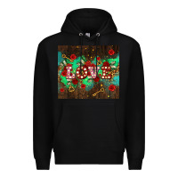 Black love  and leopard with keys Premium Hoodie - AdoDesignShop
