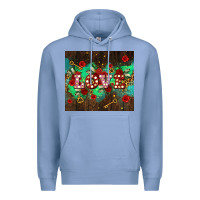 Colony Blue love  and leopard with keys Premium Hoodie - AdoDesignShop
