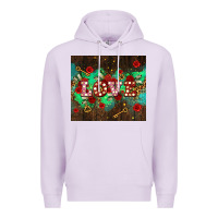 Lilac love  and leopard with keys Premium Hoodie - AdoDesignShop