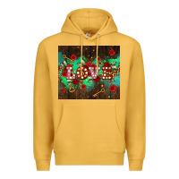 Mustard love  and leopard with keys Premium Hoodie - AdoDesignShop