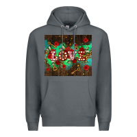 Rock love  and leopard with keys Premium Hoodie - AdoDesignShop