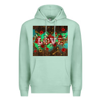 Seafoam love  and leopard with keys Premium Hoodie - AdoDesignShop