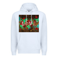 White love  and leopard with keys Premium Hoodie - AdoDesignShop