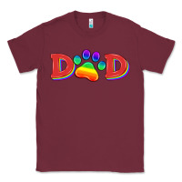 Burgundy lgbtq dad and paw Classic Tee - HRA Design Shop