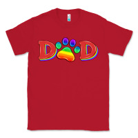 Red lgbtq dad and paw Classic Tee - HRA Design Shop