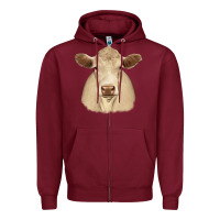 Burgundy charolais Zipper Hoodie - JahusDesignShop