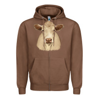Chestnut charolais Zipper Hoodie - JahusDesignShop