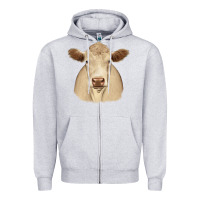 Heather Grey charolais Zipper Hoodie - JahusDesignShop