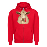 Red charolais Zipper Hoodie - JahusDesignShop