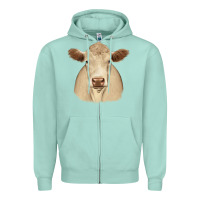 Seafoam charolais Zipper Hoodie - JahusDesignShop