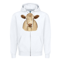 White charolais Zipper Hoodie - JahusDesignShop
