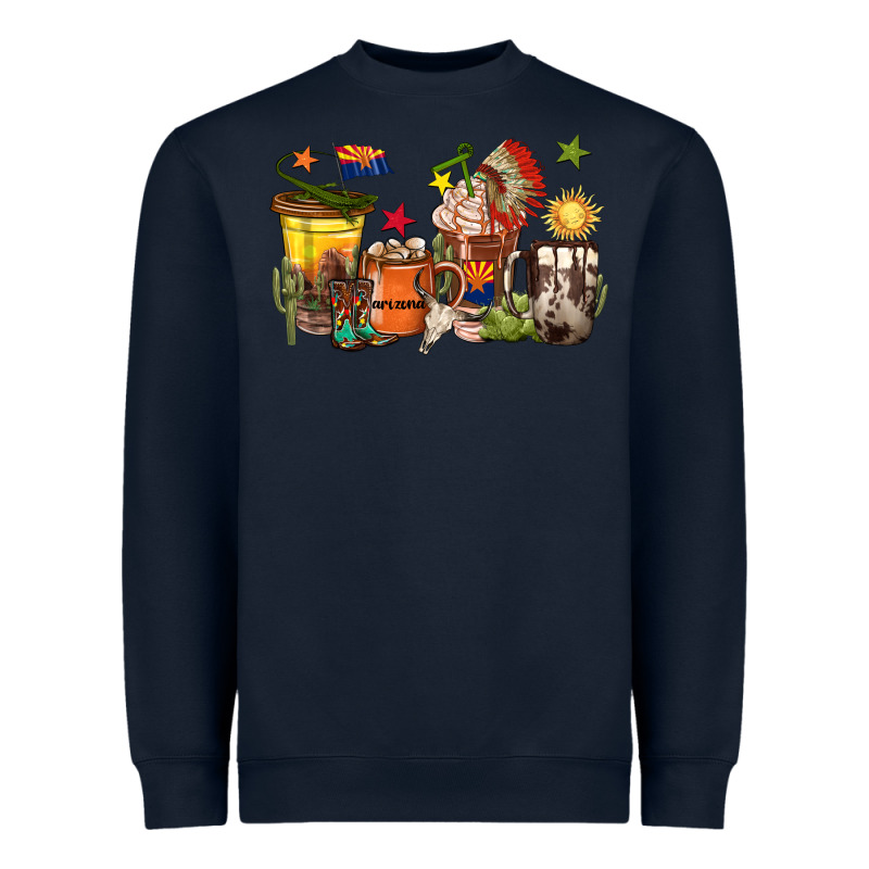 Arizona Coffee Cups Heavyweight Sweatshirt by texasbilliewilder | Teevron