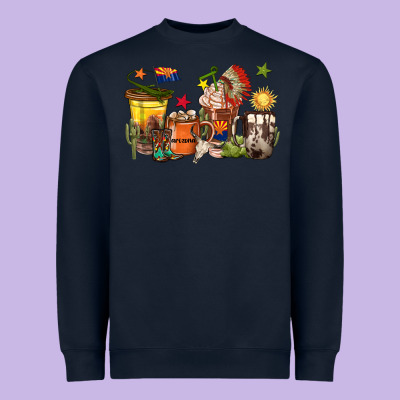 Arizona Coffee Cups Heavyweight Sweatshirt Designed By Texasbilliewilder