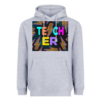 Heather Grey Western Teacher Flash Heavyweight Hoodie - LillyAllenDesigns