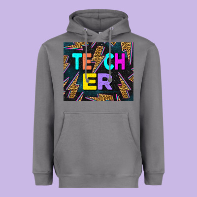 Western Teacher Flash Heavyweight Hoodie Designed By Lillyallendesigns