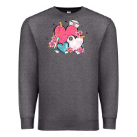 Charcoal Heather nurse hearts Premium Sweatshirt - MaliasSmallBusiness