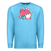 Ocean Blue nurse hearts Premium Sweatshirt - MaliasSmallBusiness
