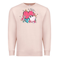 Pale Pink nurse hearts Premium Sweatshirt - MaliasSmallBusiness