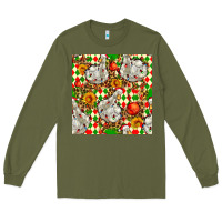 Army Green christmas leopard duck Long Sleeve Tee - FaDigitalArtStudio
