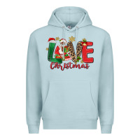Blue Mist love christmas black santa Premium Hoodie - MaliasSmallBusiness