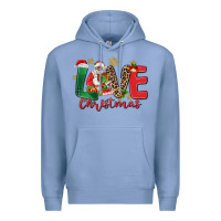 Colony Blue love christmas black santa Premium Hoodie - MaliasSmallBusiness
