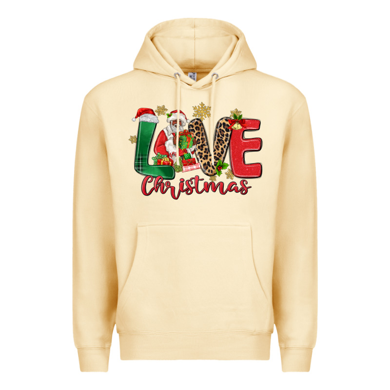 Love Christmas Black Santa Premium Hoodie by MaliasSmallBusiness | Teevron
