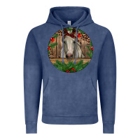 Vintage Denim Christmas Horse Vintage Hoodie - RanaPortraitStore